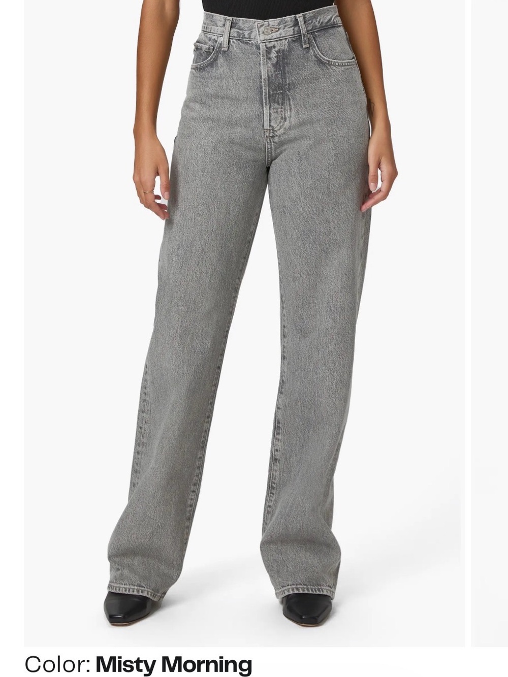 Paige Womens  Sawyer Misty Morning Wide Leg Jean